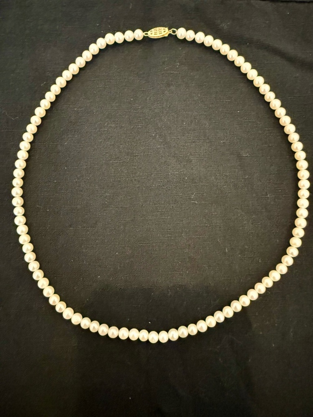 Vintage Cultured Fresh Water Pearl Single Strand Necklace - 18in